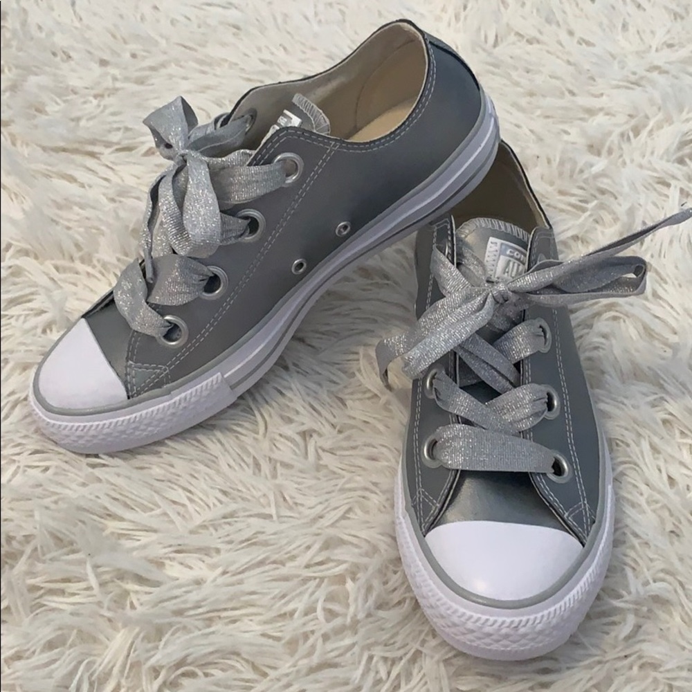 Converse Silver Sneakers. Women’s size 8.5